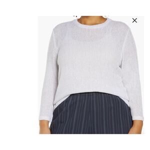 Vince New White Knit Long Sleeve Top Size 2X
